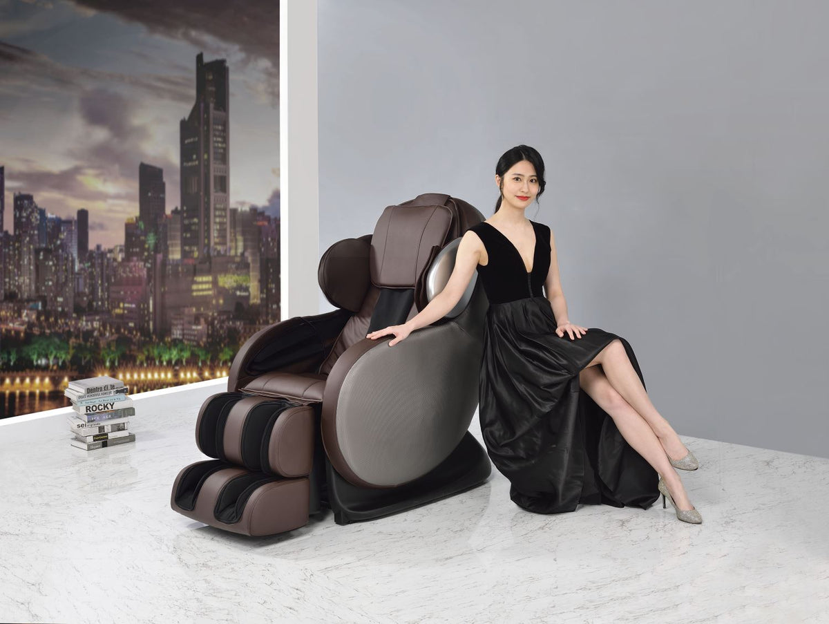 Skridtet Therapeutic Multiple Function Whole Body Reclining Massage Chair - Chocolate Brown