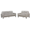 Verissimo Leather Sofa and Loveseat Set - Latte