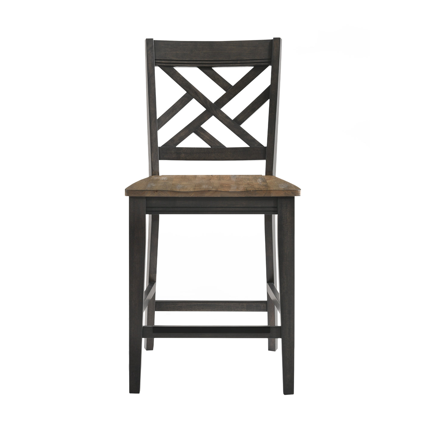 Addie Lattice-Back Counter Height Stool - Brown