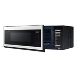 Samsung BESPOKE White Glass Over the Range Microwave (1.1 cu. ft) - ME11CB751012AC