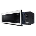 Samsung BESPOKE White Glass Over the Range Microwave (1.1 cu. ft) - ME11CB751012AC