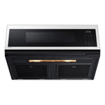 Samsung BESPOKE White Glass Over the Range Microwave (1.1 cu. ft) - ME11CB751012AC