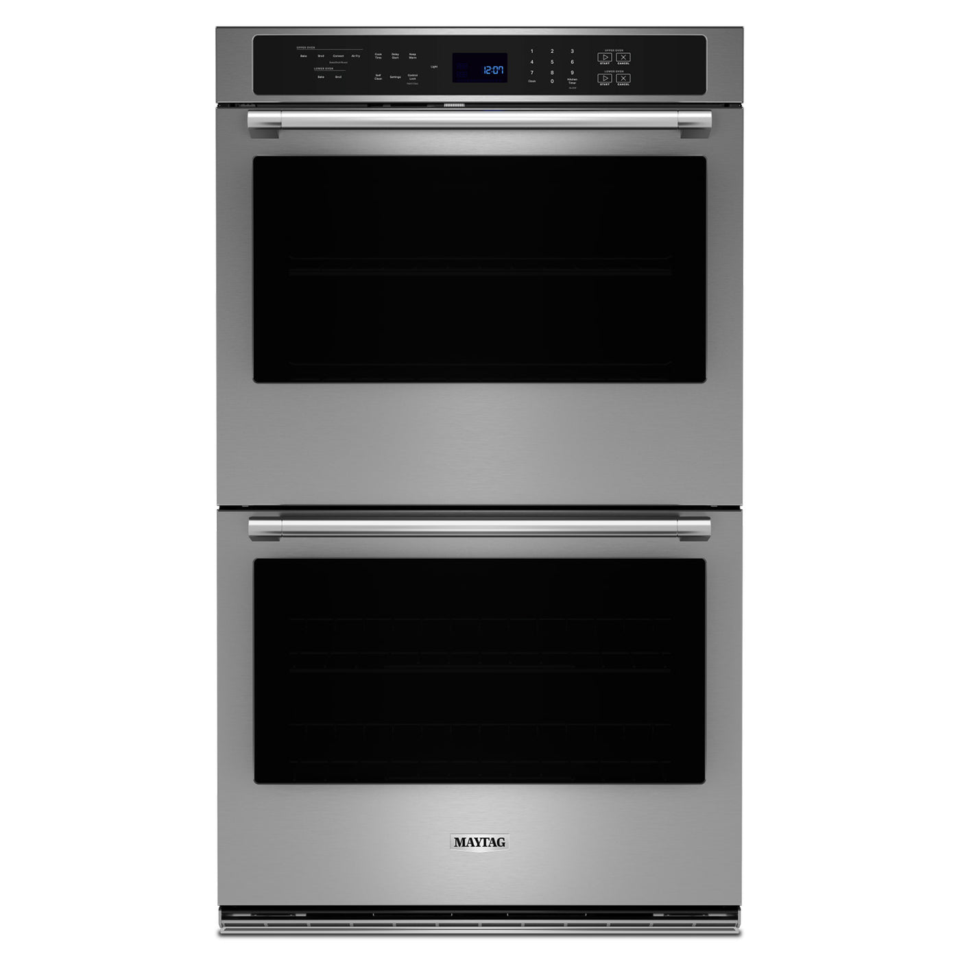 Maytag Fingerprint Resistant Stainless Steel Double Wall Oven (8.60 Cu Ft) - MOED6027LZ