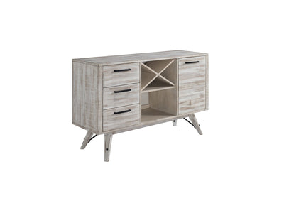 Modern Rustic Server - Weathered White