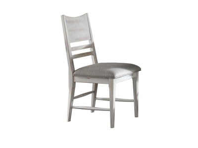 Modern Rustic Dining Chair - Weathered White