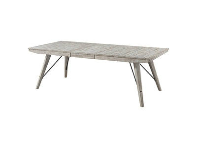 Modern Rustic Extendable Dining Table - Weathered White
