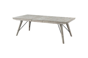Modern Rustic Extendable Dining Table - Weathered White