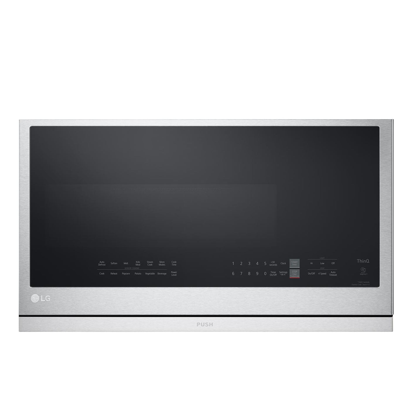 LG Smudge Resistant Stainless Steel Smart Wi-Fi Enabled Over-the-Range Microwave with ExtendaVent® 2.0 & EasyClean® (2.1 cu. ft.) - MVEL2137F