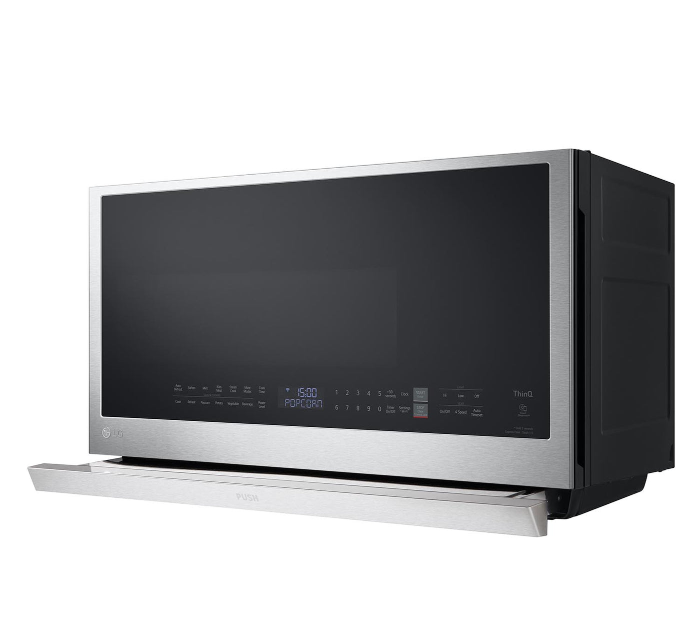 LG Smudge Resistant Stainless Steel Smart Wi-Fi Enabled Over-the-Range Microwave with ExtendaVent® 2.0 & EasyClean® (2.1 cu. ft.) - MVEL2137F