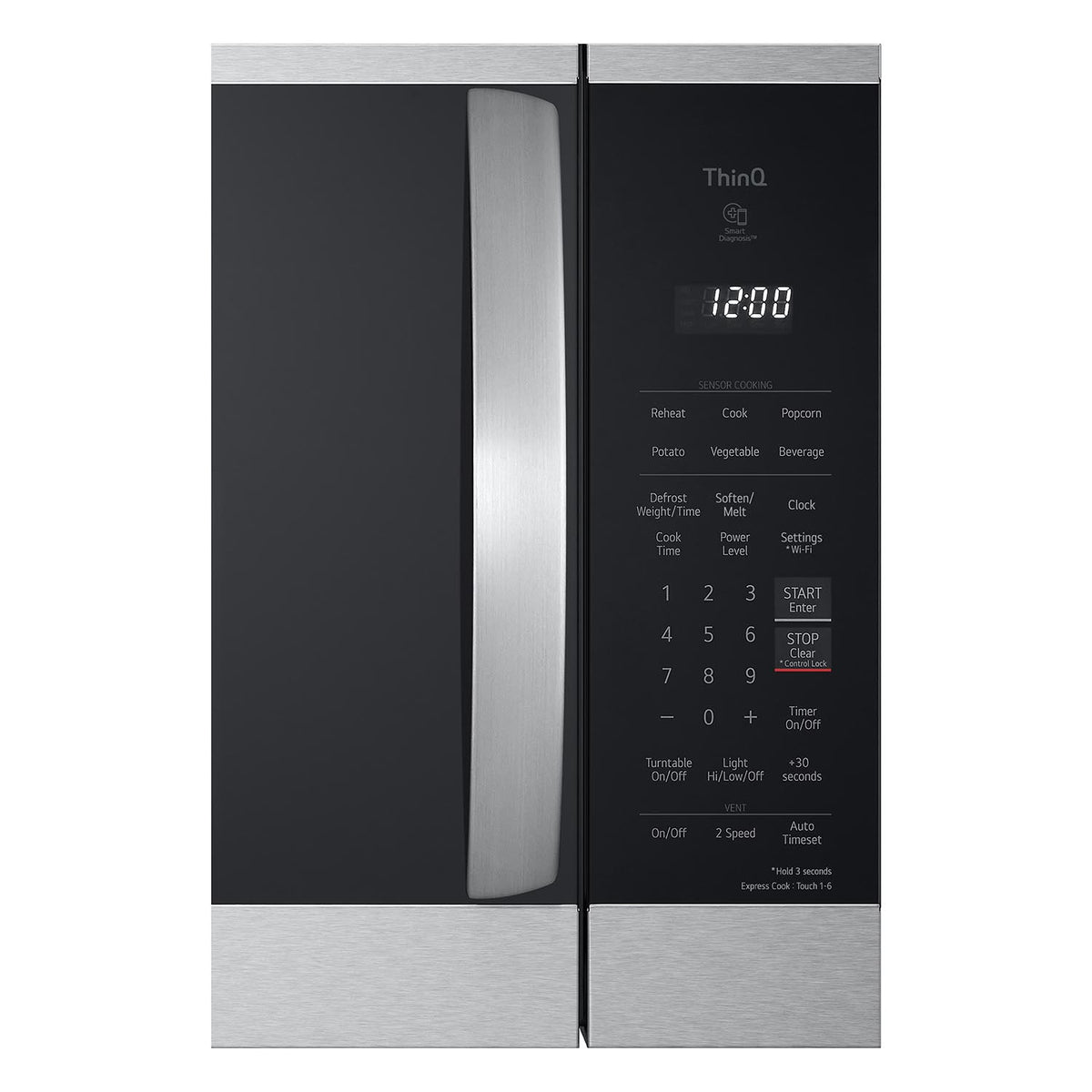 LG Stainless Steel OvertheRange Smart Microwave 1.8 Cu. MVEM1825F