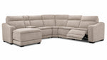 Madison 6-Piece Dual Power Reclining Sectional with Left-Facing Chaise - Beige