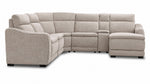 Madison 6-Piece Dual Power Reclining Sectional with Right-Facing Chaise - Beige