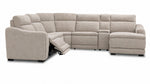 Madison 6-Piece Dual Power Reclining Sectional with Right-Facing Chaise - Beige