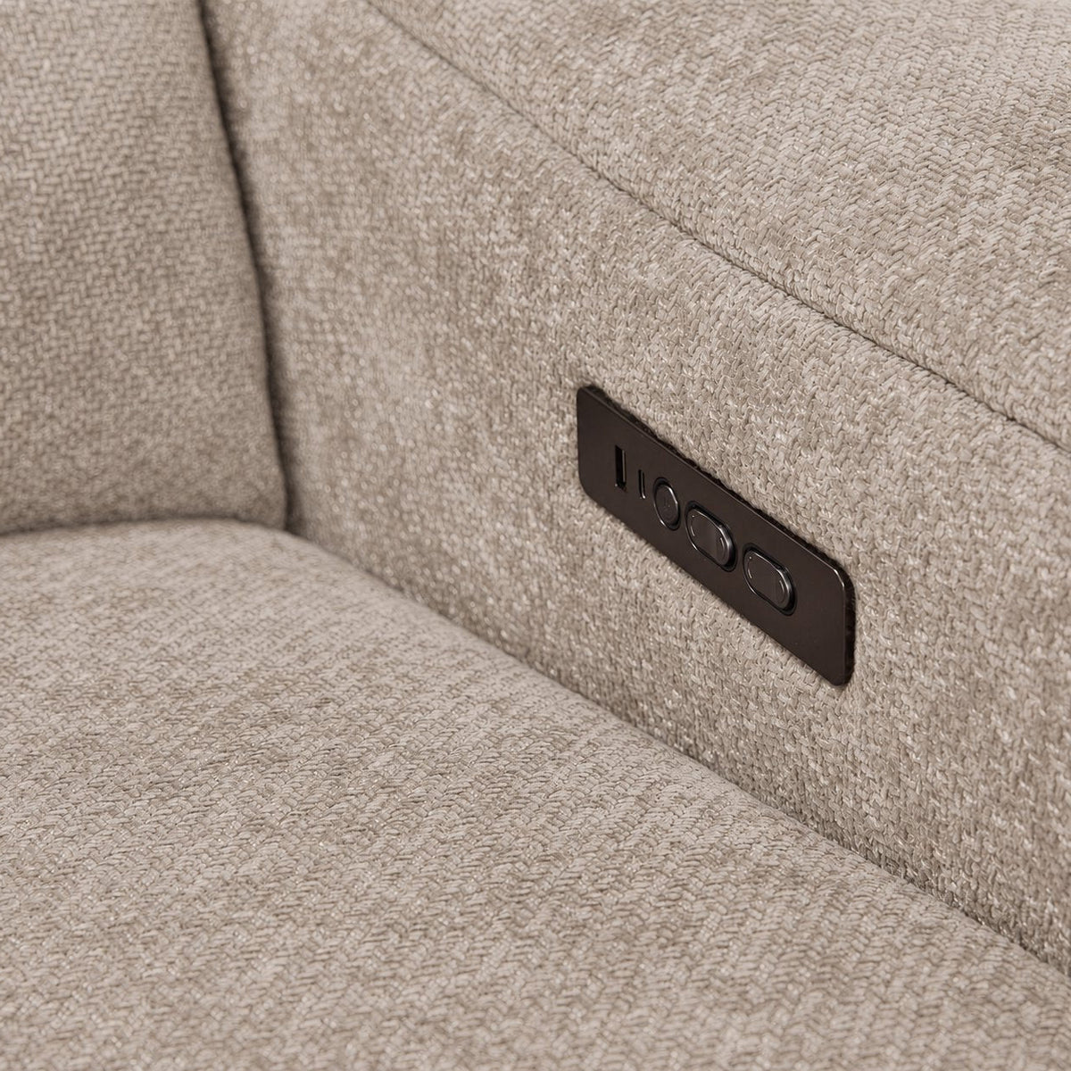 Madison 6-Piece Dual Power Reclining Sectional with Left-Facing Chaise - Beige