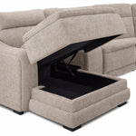 Madison 6-Piece Dual Power Reclining Sectional with Left-Facing Chaise - Beige
