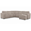 Madison 6-Piece Dual Power Reclining Sectional with Right-Facing Chaise - Beige