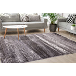 Shadow Drift 5'3" x 7'7" Variegarted Frieze Area Rug - Grey, Cream