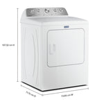 Maytag White Steam Gas Dryer (7.0 Cu. Ft.) with Pet Pro Option - MGD5605RW