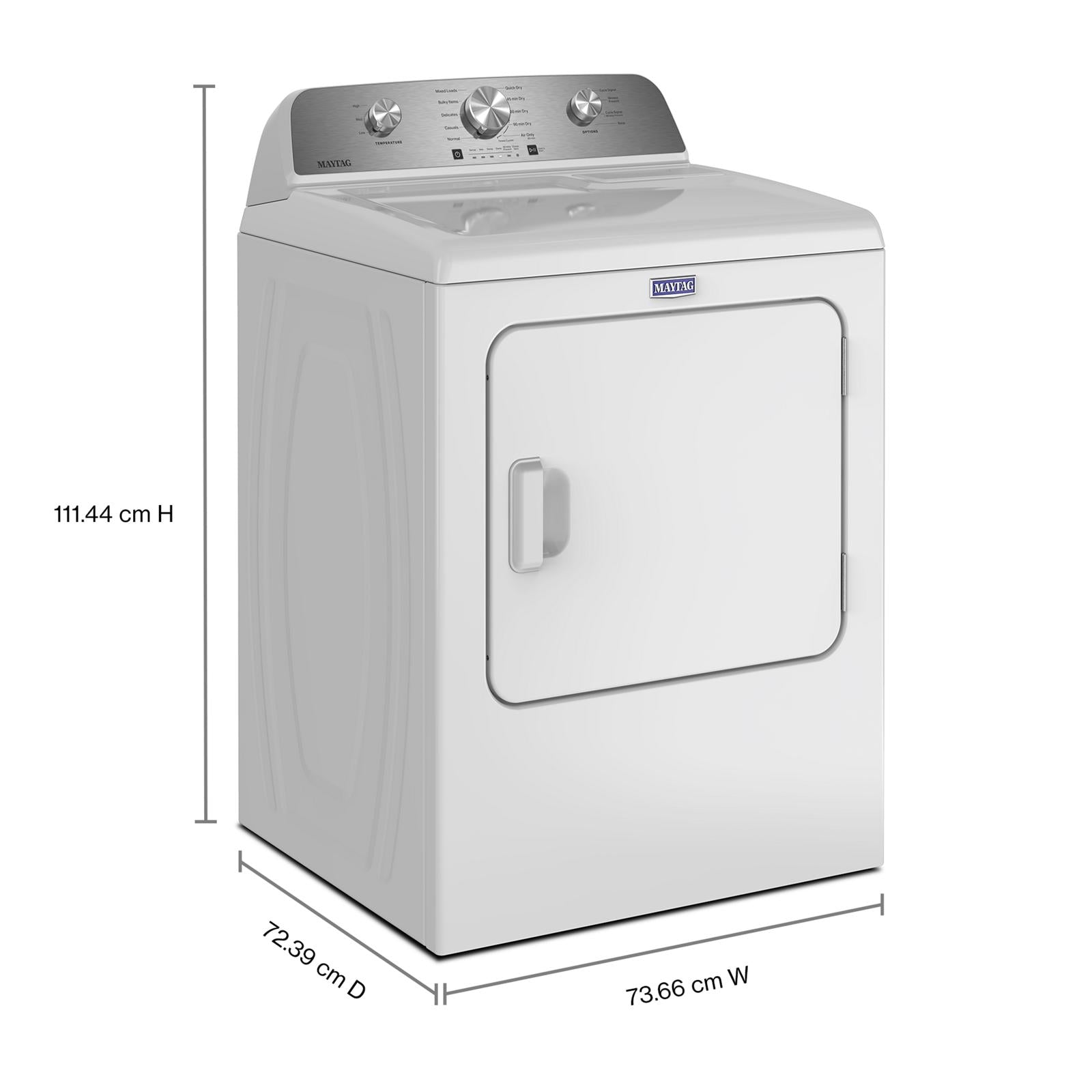 Maytag White Electric Dryer (7.0 Cu. Ft.) with Wrinkle Prevent Option - YMED4205SW