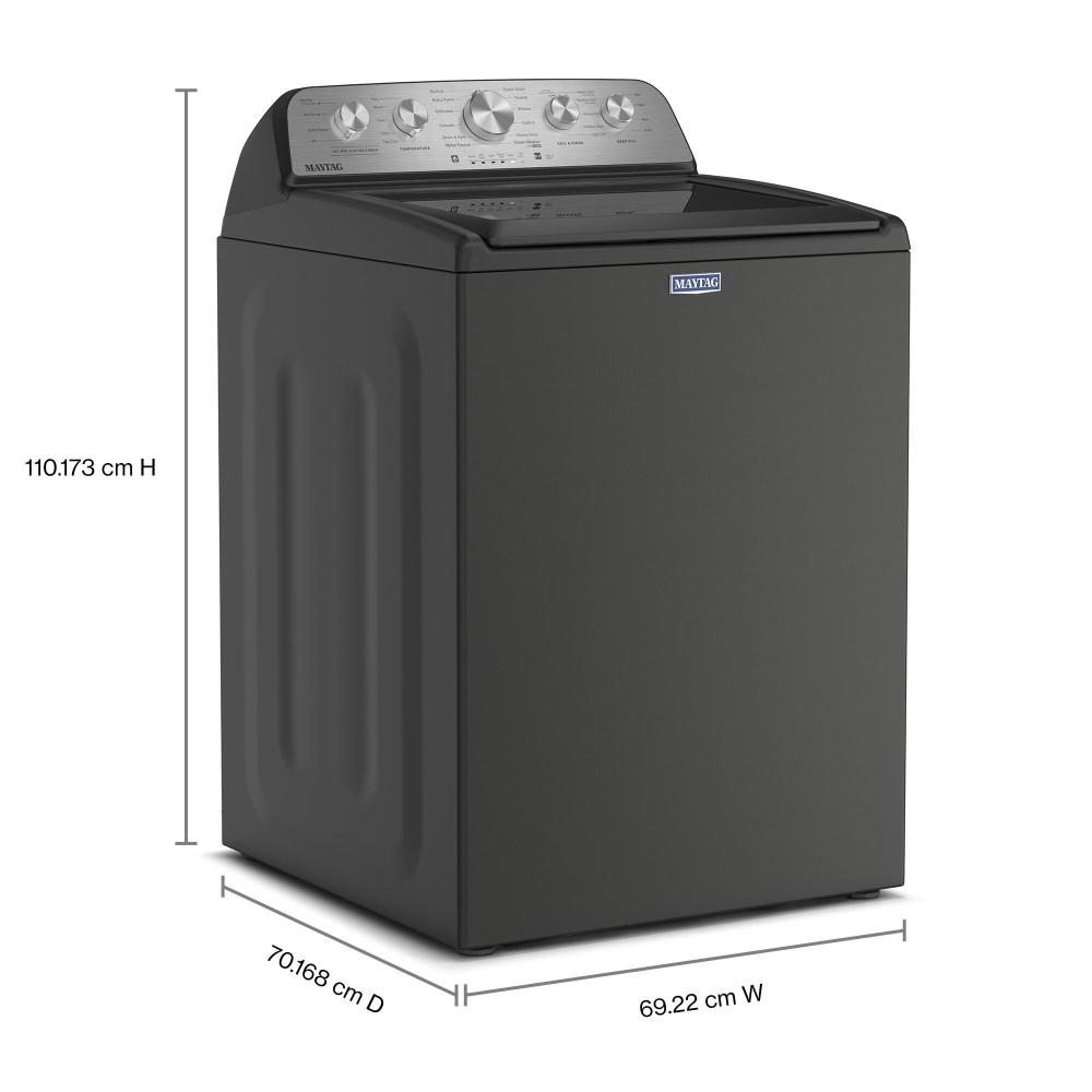 Maytag Volcano Black Top Load Agitator Washer (5.4 Cu. Ft. IEC) with Extra Power and Pet Pro Option - MTW5605RU
