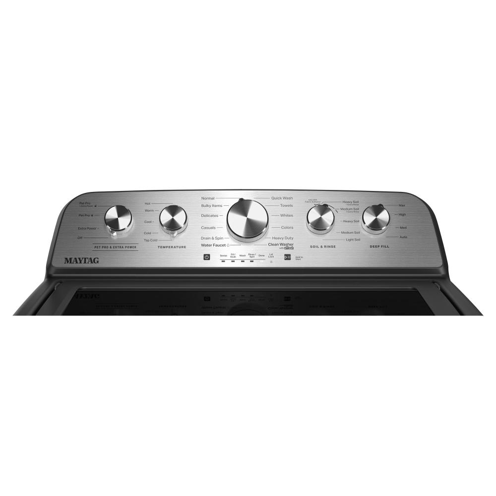 Maytag Volcano Black Top Load Agitator Washer (5.4 Cu. Ft. IEC) with Extra Power and Pet Pro Option - MTW5605RU