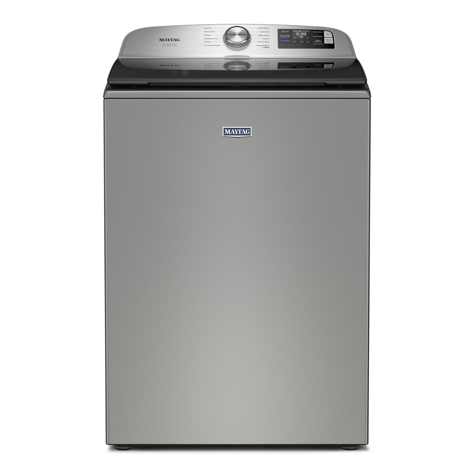 Maytag Silver Top-Load Washer with Pet Pro (6 cu.ft.) - MTW7205RR