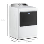 Maytag White Gas Dryer with Pet Pro (7.4 cu.ft.) - MGD7205RW