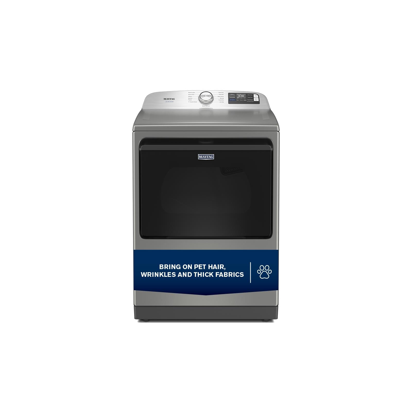 Maytag Silver Gas Dryer with Pet Pro (7.4 cu.ft.) - MGD7205RR--