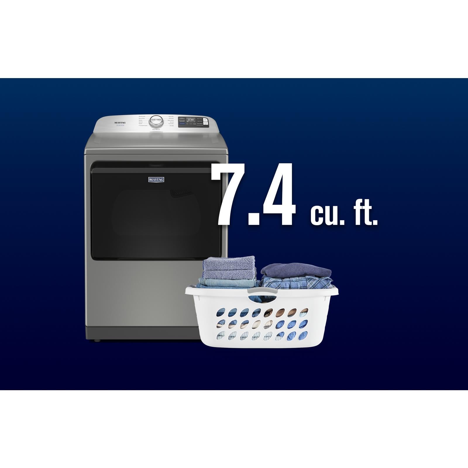 Maytag Silver Gas Dryer with Pet Pro (7.4 cu.ft.) - MGD7205RR