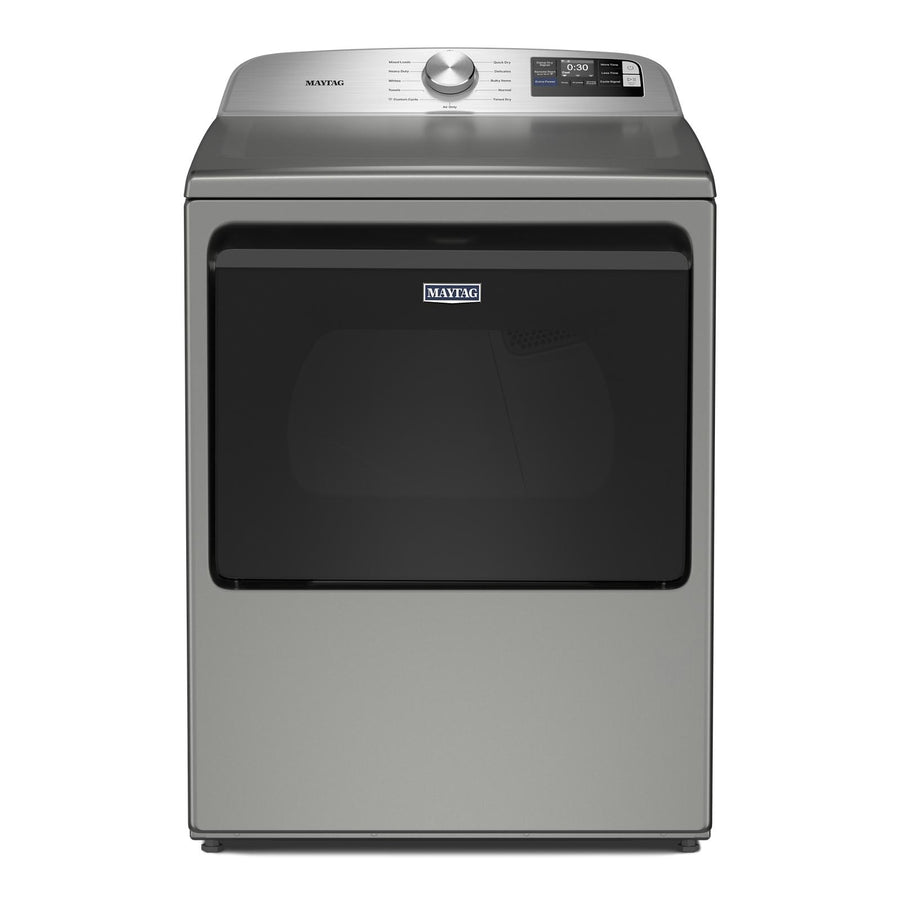 Maytag Radiant Silver Smart Electric Dryer (7.4 Cu. Ft.) with Extra Power - YMED6205RR