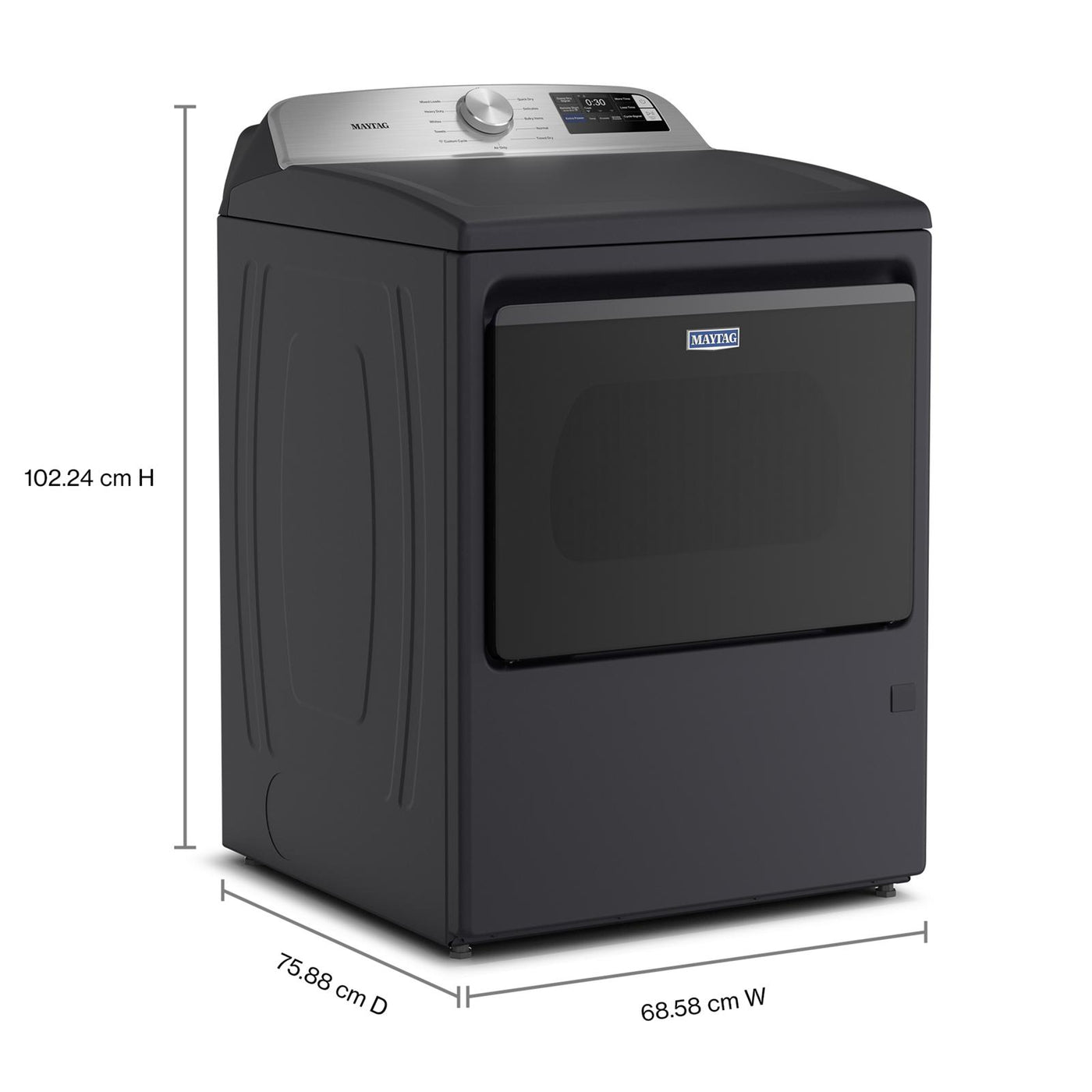 Maytag Midnight Steel Gas Dryer (7.4 cu.ft.) - MGD6205RF
