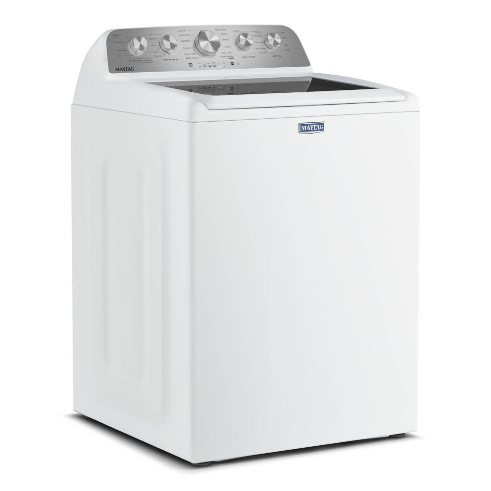 Maytag White Top Load Agitator Washer (5.4 Cu. Ft. IEC) with Extra Power and Pet Pro Option - MTW5605RW