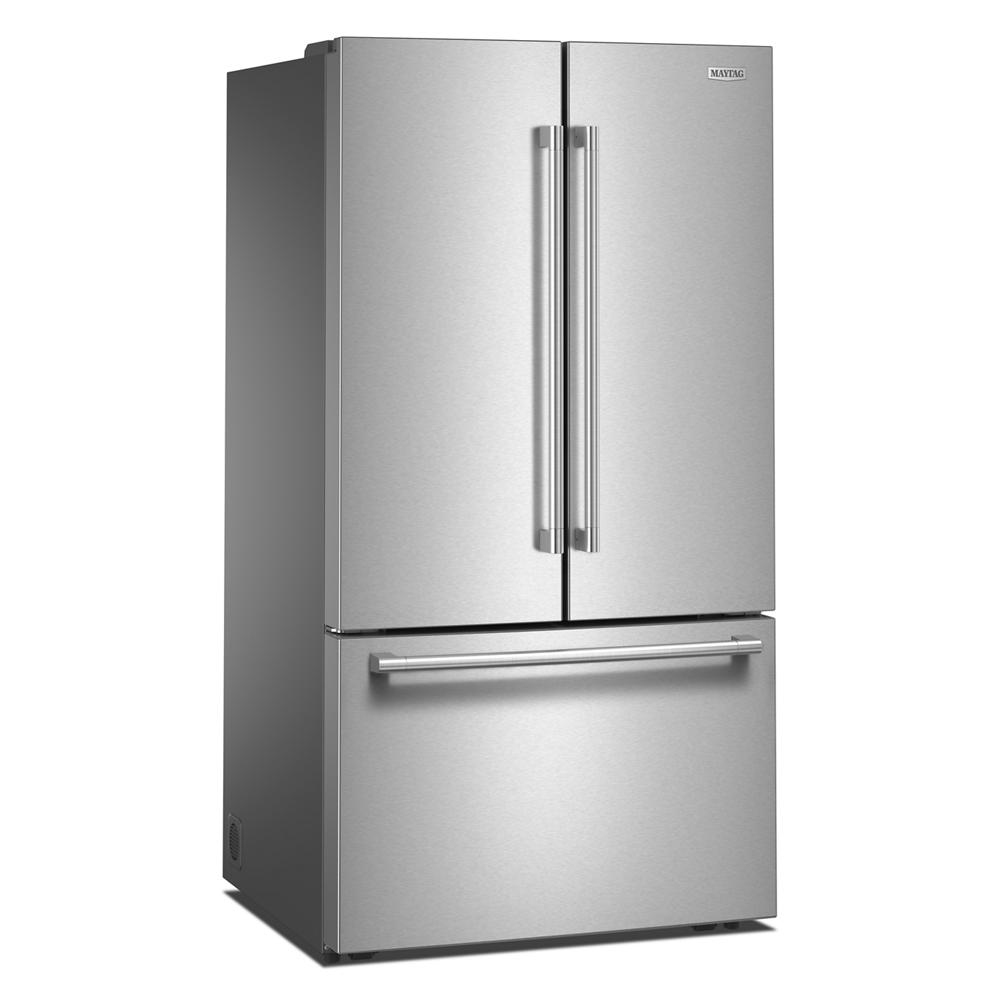 Maytag 36" 31.0 Cu. Ft. Fingerprint-Resistant Stainless Steel French Door Bottom Mount Refrigerator with Ice and Water – MRFF4336TZ