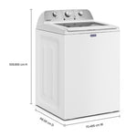 Maytag White Top Load Agitator Washer (5.4 Cu. Ft. IEC) with Extra Power Cycle - MTW5205TW