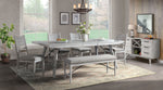 Modern Rustic Bench - Weathered White