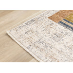 Muse 5'3" x 7'7" Layered Geometric Design Area Rug - Blue, Red, Orange