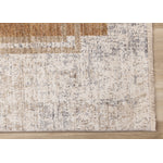 Muse 5'3" x 7'7" Layered Geometric Design Area Rug - Blue, Red, Orange