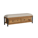 Norcross Storage Bench with Drawers - Hickory