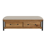 Norcross Storage Bench with Drawers - Hickory