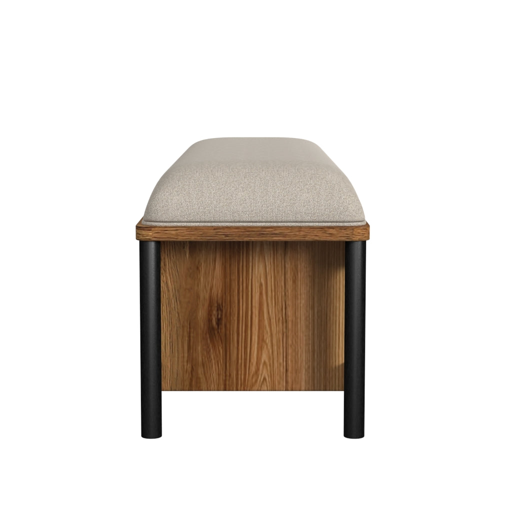 Norcross Storage Bench with Drawers - Hickory