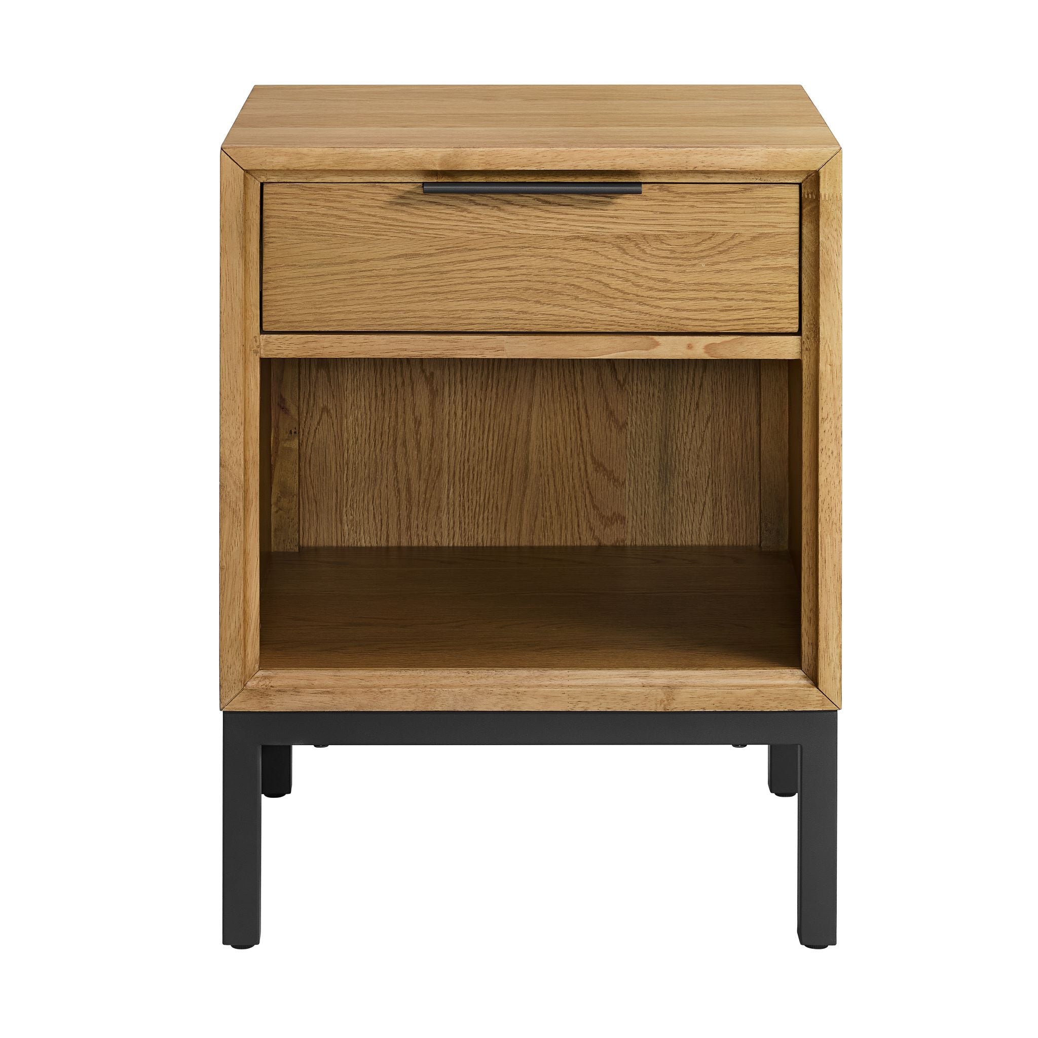 Feeling Connected - Newport Night Table - Oak and Black