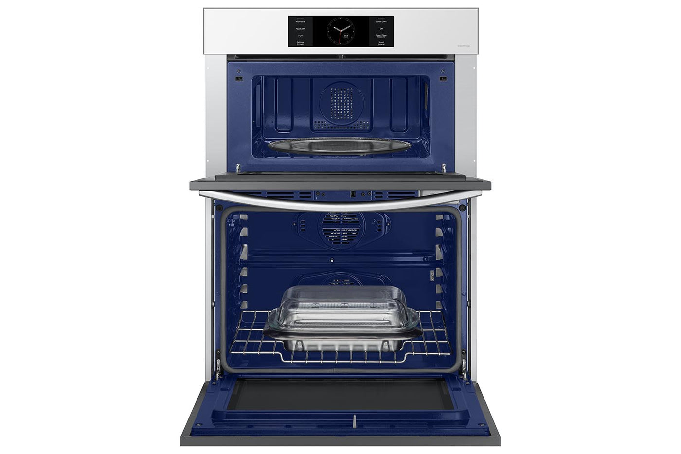 Samsung BESPOKE White Glass Combination Wall Oven (7.0 cu. ft) - NQ70CB700D12AA