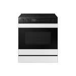 Samsung BESPOKE White Glass 30" True Convection Slide In Range with Air Sous Vide & Air Fry (6.3cu.ft.) - NSE6DB850012AC