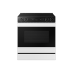 Samsung BESPOKE White Glass 30" True Convection Slide In Range with Oven Camera (6.3cu.ft.) - NSE6DB870012AC