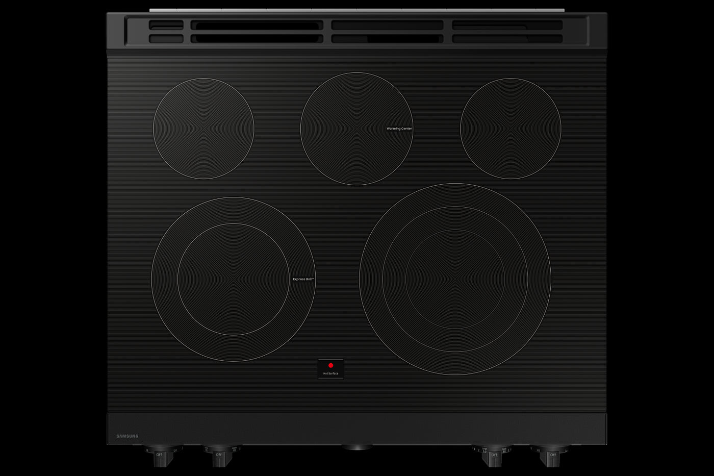 Samsung BESPOKE Matte Black Steel 30" True Convection Slide In Range with Air Sous Vide & Air Fry (6.3cu.ft.) - NSE6DG8500MTAC
