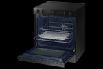 Samsung BESPOKE Matte Black Steel 30" True Convection Slide In Range with Air Sous Vide & Air Fry (6.3cu.ft.) - NSE6DG8500MTAC