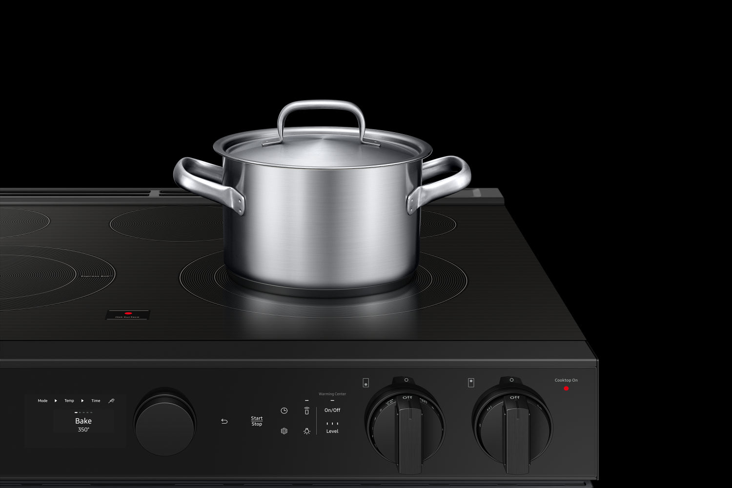 Samsung BESPOKE Matte Black Steel 30" True Convection Slide In Range with Air Sous Vide & Air Fry (6.3cu.ft.) - NSE6DG8500MTAC