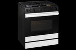 Samsung BESPOKE White Glass 30" Gas True Convection Slide in Range with Oven Camera (6.0cu.ft) - NSG6DB870012AA