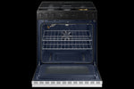 Samsung BESPOKE White Glass 30" Gas True Convection Slide in Range with Oven Camera (6.0cu.ft) - NSG6DB870012AA
