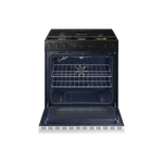 Samsung BESPOKE White Glass 30" Gas True Convection Slide in Range with Oven Camera (6.0cu.ft) - NSG6DB870012AA